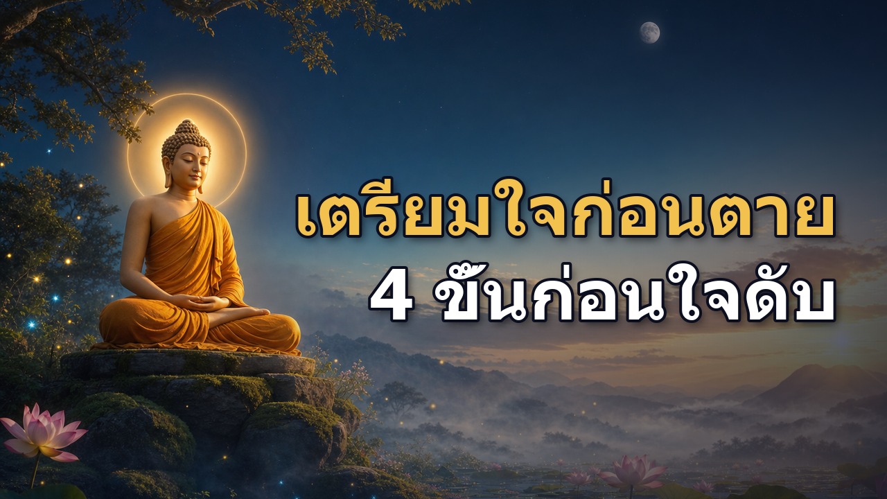 ธรรมะก่อนตาย: 4 ขั้นที่ใจจะรู้สึกก่อนดับ | เตรียมใจให้สงบตั้งแต่วันนี้